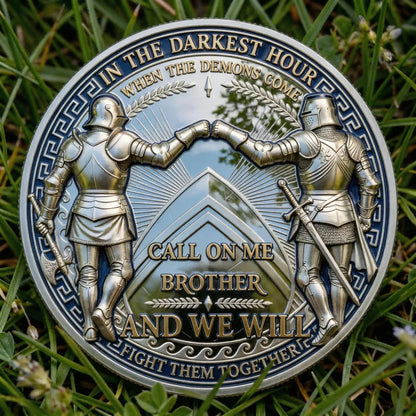 ⚡️Last Day 50% OFF - Sacred Brotherhood Knights Challenge Coin ✝️🛡️🪙