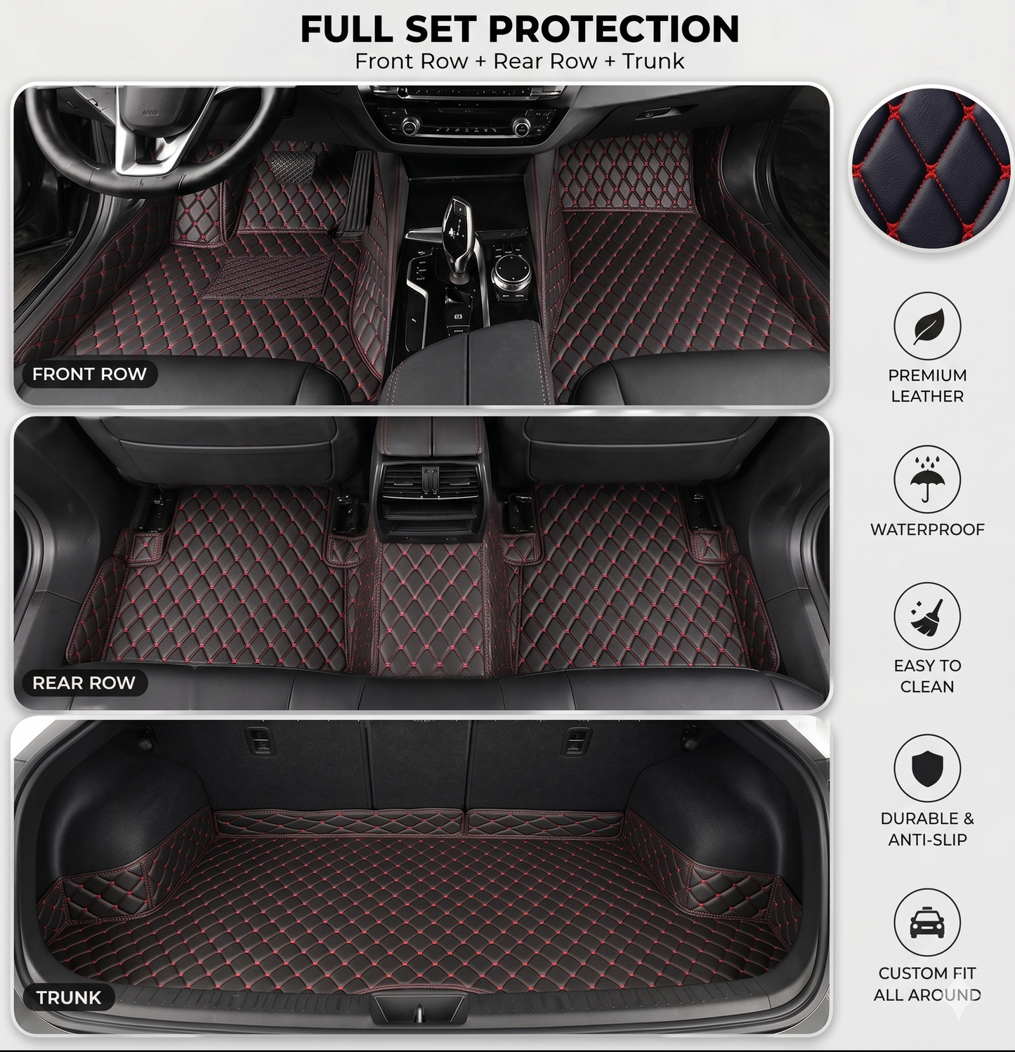 🔥 Best Seller 50% OFF 🔥 Elvie Heavy Duty Universal Fit Car Mats, SUVs, and Trucks