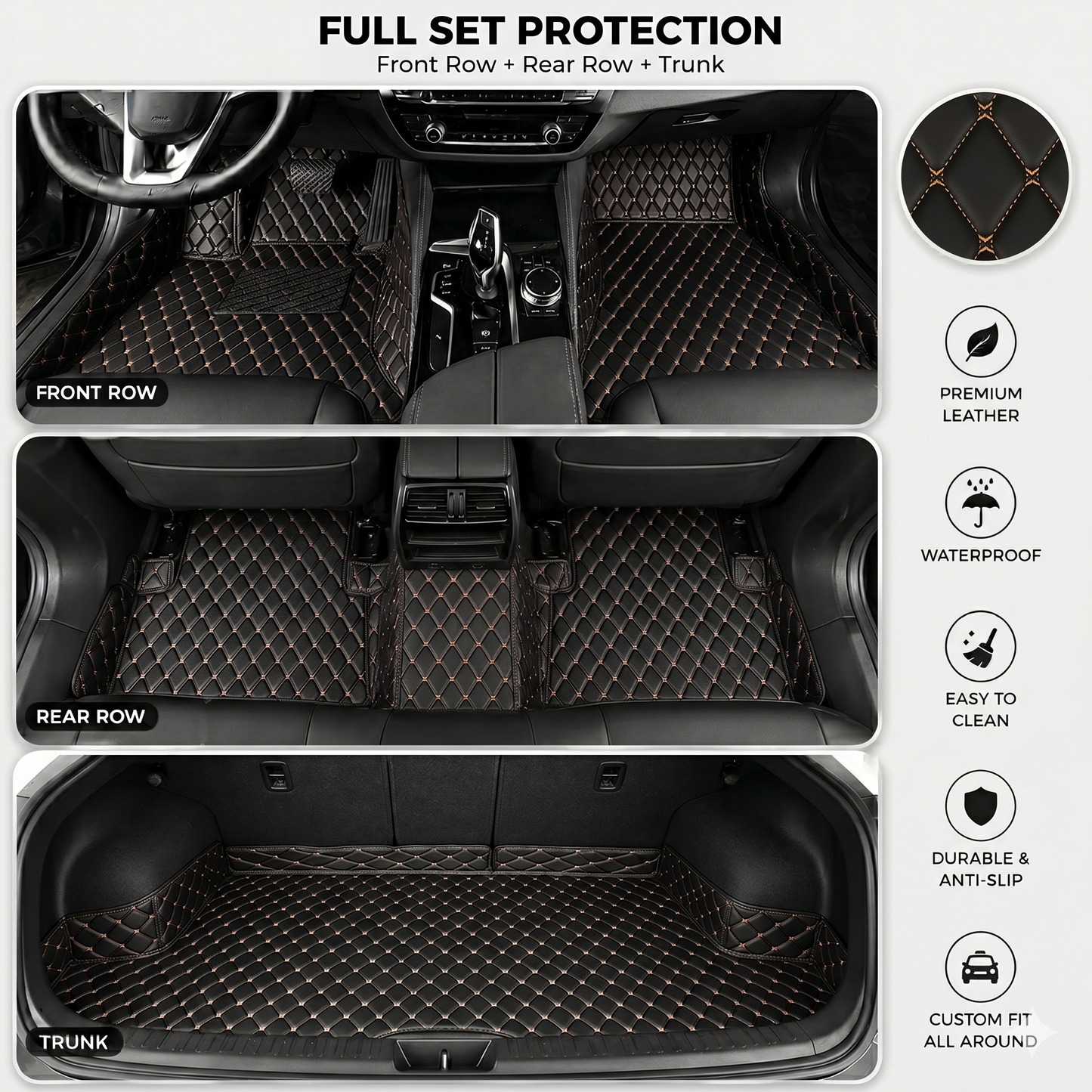 🔥 Best Seller 50% OFF 🔥 Elvie Heavy Duty Universal Fit Car Mats, SUVs, and Trucks